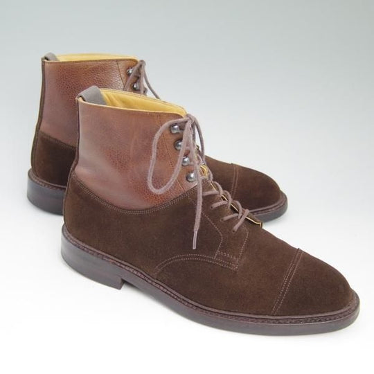 美品★クロケット&ジョーンズ 7Ｅ【★ダイナイトソール仕様/KESWICK】325ラスト/スエード×カーフ/カントリー ブーツ/Crockett&Jones★b756