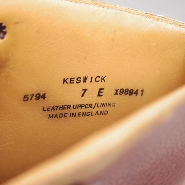 美品★クロケット&ジョーンズ 7Ｅ【★ダイナイトソール仕様/KESWICK】325ラスト/スエード×カーフ/カントリー ブーツ/Crockett&Jones★b756