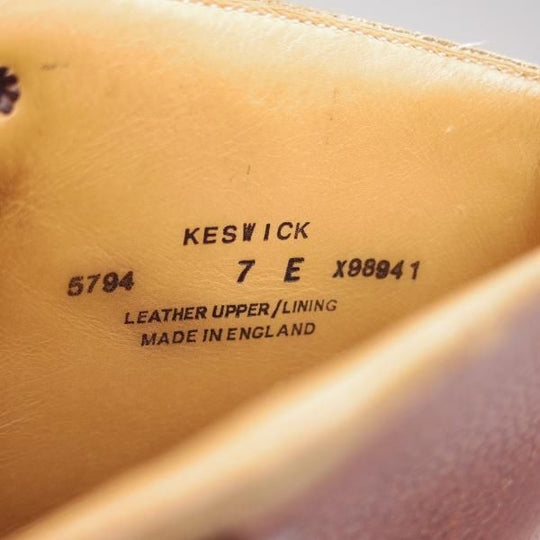 美品★クロケット&ジョーンズ 7Ｅ【★ダイナイトソール仕様/KESWICK】325ラスト/スエード×カーフ/カントリー ブーツ/Crockett&Jones★b756