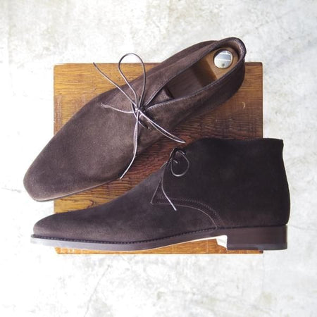 新品★(伊)サントーニ SIZE 8【★グッドイヤーウェルテッド製法】チャッカブーツ/23511/スエード/Santoni★b761