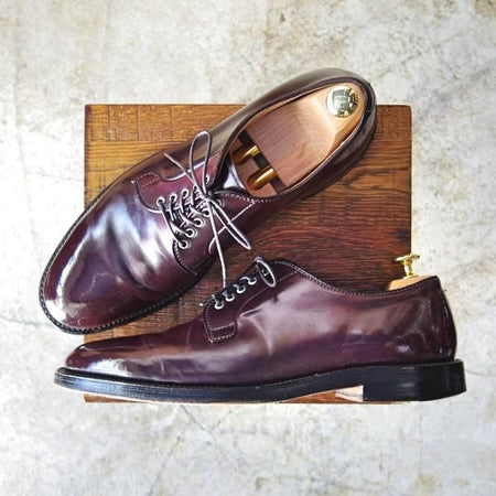 美品★オールデン 10D【★コードバン仕様/BROOKS BROTHERS別注】06605/ブルックスブラザーズ/プレーントゥ/Alden★b768