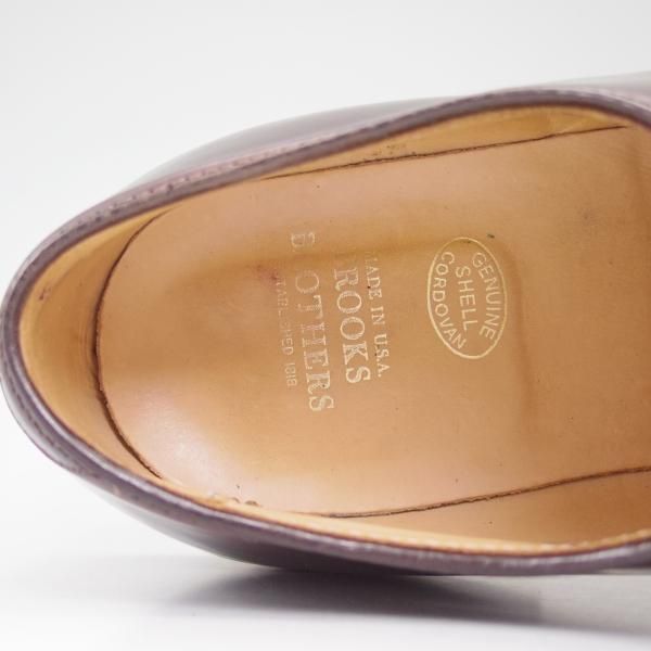 美品★オールデン 10D【★コードバン仕様/BROOKS BROTHERS別注】06605/ブルックスブラザーズ/プレーントゥ/Alden★b768