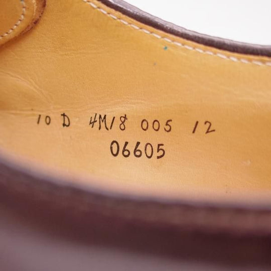 美品★オールデン 10D【★コードバン仕様/BROOKS BROTHERS別注】06605/ブルックスブラザーズ/プレーントゥ/Alden★b768