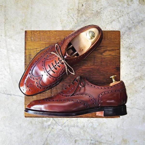 極上★チャーチ 60F/UK6【★旧チャーチ/CHETWYND/73ラスト】チェットウィンド/3都市ロゴ/フルブローグ/Church's★b773