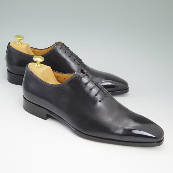 美品☆(伊)サントーニ SIZE 6.5【☆ホールカット/7857】カーフ/Santoni