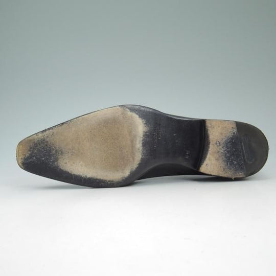 美品★(伊)サントーニ SIZE 6.5【★ホールカット/7857】カーフ/Santoni★b777