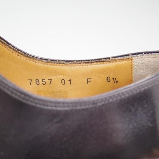 美品★(伊)サントーニ SIZE 6.5【★ホールカット/7857】カーフ/Santoni★b777