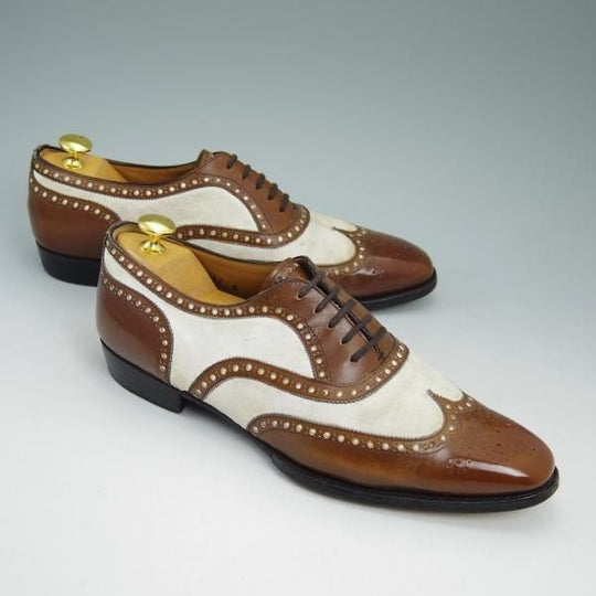 ★World Footwear Gallery SIZE 8【限定★鹿革(バックスキン/藤岡勇吉本店)】オリエンタル/ワールドフットウェアギャラリー/Oriental★b780