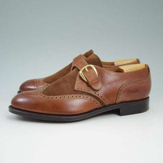 未使用★ヤンコ UK7程度/SIZE 25.5【★グッドイヤーウェルテッド製法/コンビ仕様】モンクストラップ/cosido goodyear/YANKO★b783