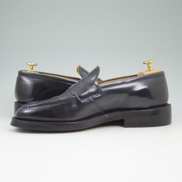 極美品★トリッカーズ SIZE 6.5【★コードバン仕様/濃紺〜ほぼ黒/ダークネイビー色/M7167】コインローファー/Tricker's★b784