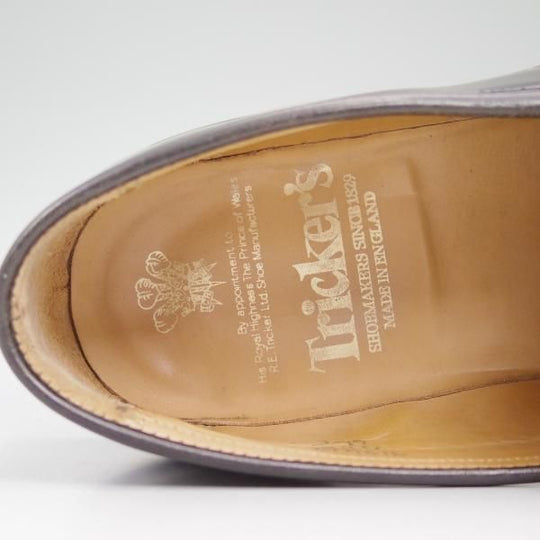 極美品★トリッカーズ SIZE 6.5【★コードバン仕様/濃紺〜ほぼ黒/ダークネイビー色/M7167】コインローファー/Tricker's★b784