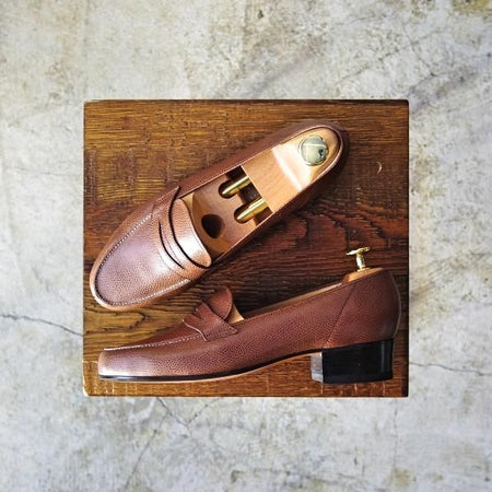 ★(仏製)エルメス(レディース) SIZE 37【★ビンテージ/デッドストック品】コインローファー/型押し/Hermes★b785