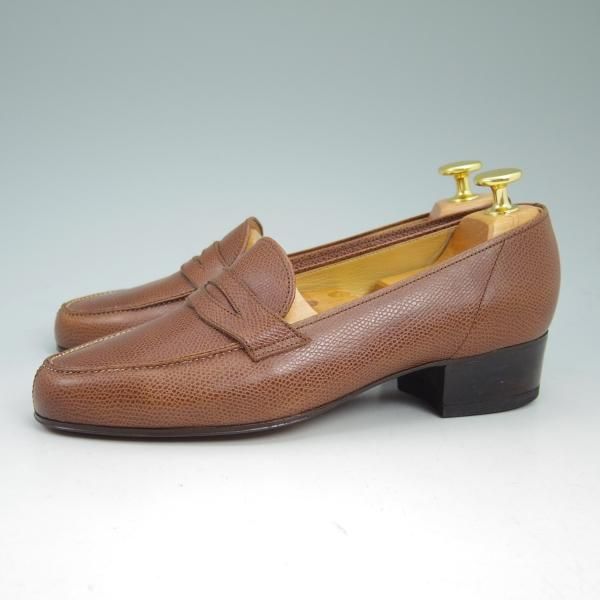 ★(仏製)エルメス(レディース) SIZE 37【★ビンテージ/デッドストック品】コインローファー/型押し/Hermes★b785