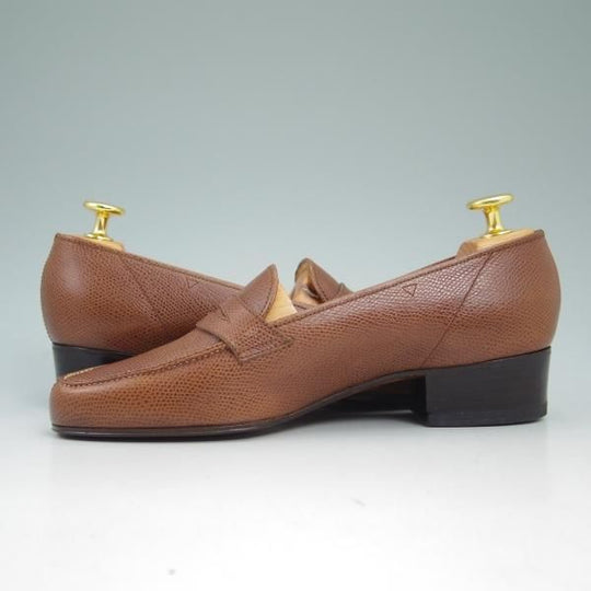 ★(仏製)エルメス(レディース) SIZE 37【★ビンテージ/デッドストック品】コインローファー/型押し/Hermes★b785