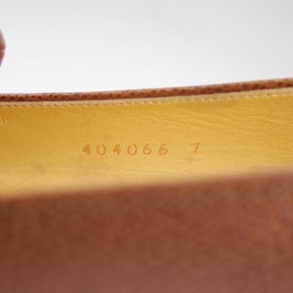 ★(仏製)エルメス(レディース) SIZE 37【★ビンテージ/デッドストック品】コインローファー/型押し/Hermes★b785