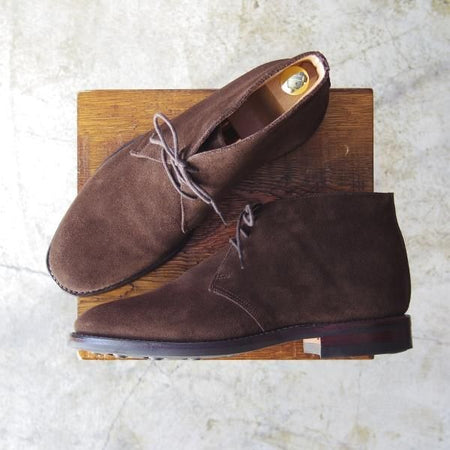 極美品★クロケット&ジョーンズ 8E【★ダイナイトソール仕様/CHILTERN】チルターン/224ラスト/チャッカブーツ/Crockett&Jones★b786