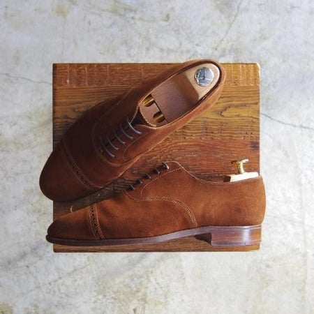 ★クロケット&ジョーンズ 6E【★(英)ポールセンスコーン別注/Poulsen Skone】スエード/パンチドキャップトゥ/Crockett&Jones★b787