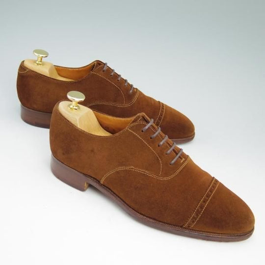 ★クロケット&ジョーンズ 6E【★(英)ポールセンスコーン別注/Poulsen Skone】スエード/パンチドキャップトゥ/Crockett&Jones★b787