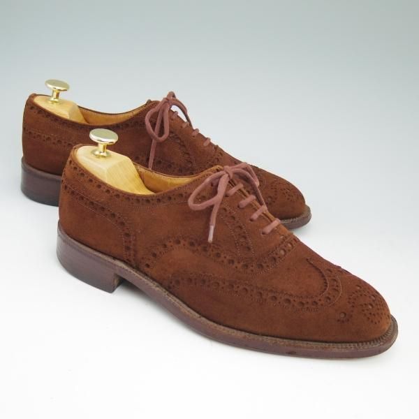 ★チャーチ 60F/UK6【希少!!アンテロープ革/REAL CAPE BUCK/旧★チャーチ】73ラスト/3都市ロゴ/スエード/フルブローグ/Church's★b789