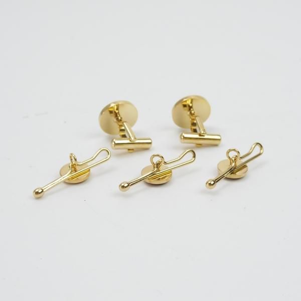 未使用★(英)GIEVES & HAWKES【★オニキス/カフス&スタッドボタン セット】カフリンクス/カフスボタン/ブラック/ギーブス&ホークス★b766