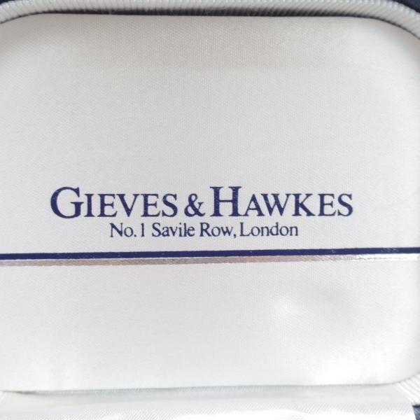 未使用★(英)GIEVES & HAWKES【★オニキス/カフス&スタッドボタン セット】カフリンクス/カフスボタン/ブラック/ギーブス&ホークス★b766
