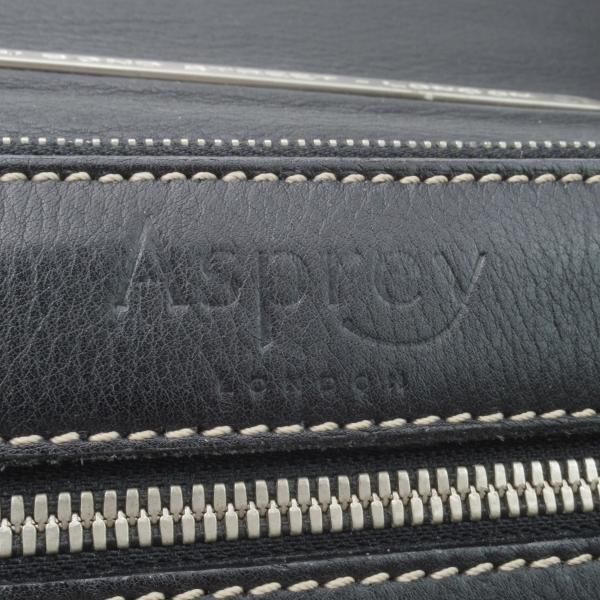 極上★(英)Asprey/アスプレイ【★高額!!レザー ブリーフケース】黒/メンズ ビジネス バッグ★N4977