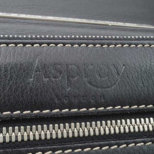 極上★(英)Asprey/アスプレイ【★高額!!レザー ブリーフケース】黒/メンズ ビジネス バッグ★N4977