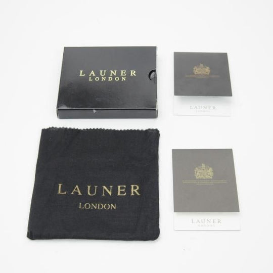 未使用★(英)LAUNER/ロウナー【★濃茶×緑/2トーン/名刺入れ】ダークブラウン×グリーン/レザー/カードケース★b794