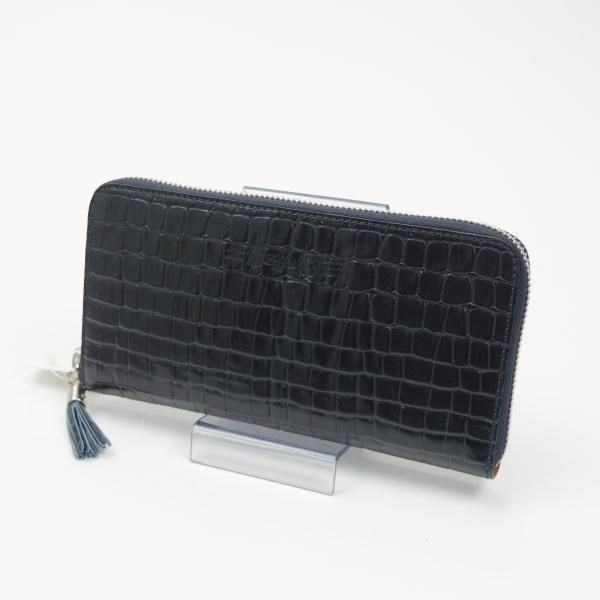 未使用☆フェリージ/Felisi【☆913/長財布/ロングウォレット/クロコ型