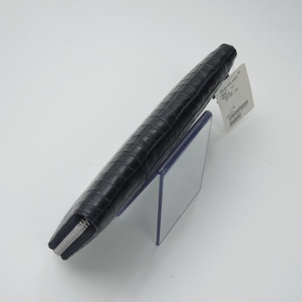 未使用★フェリージ/Felisi【★913/長財布/ロングウォレット/クロコ型押し】レザー/本革/ネイビー/ウォレット/メンズ レディース兼★b795