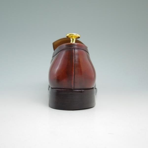 極上★(伊)メッカリエロ SIZE 7【★スキンステッチ/パティ—ヌ】フルストラップ/コインローファー/メッカリエッロ/MECCARIELLO★b796