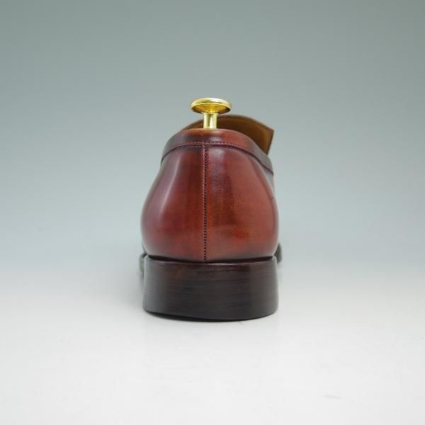 極上★(伊)メッカリエロ SIZE 7【★スキンステッチ/パティ—ヌ】フルストラップ/コインローファー/メッカリエッロ/MECCARIELLO★b796