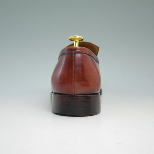 極上★(伊)メッカリエロ SIZE 7【★スキンステッチ/パティ—ヌ】フルストラップ/コインローファー/メッカリエッロ/MECCARIELLO★b796