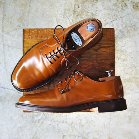 極上★チャーチ 85F/UK8.5【★シャノン/SHANNON/103ラスト】4都市ロゴ/ポリッシュドバインダーカーフ/プレーントゥ/Church's★b802