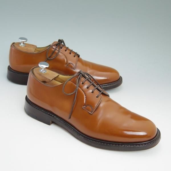 極上★チャーチ 85F/UK8.5【★シャノン/SHANNON/103ラスト】4都市ロゴ/ポリッシュドバインダーカーフ/プレーントゥ/Church's★b802