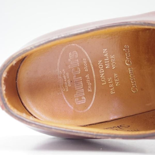 ★チャーチ 70F/UK7【★シャノン/SHANNON/103ラスト】4都市ロゴ/ブックバインダーカーフ/プレーントゥ/Church's★b803