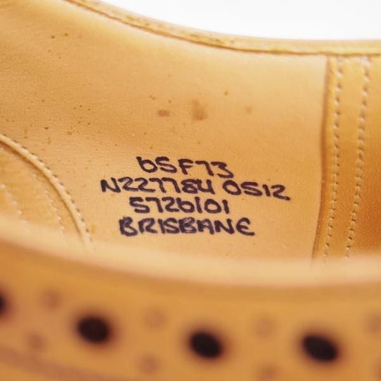 美品★チャーチ 65F/UK6.5【★復刻版73ラスト/バーウッド同系モデル/BRISBANE】ブリスベン/BURWOOD/フルブローグ/Church's★b804