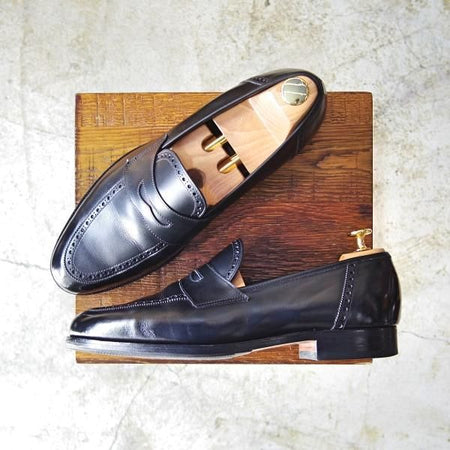 極上★クロケット&ジョーンズ 8F【★(英)ニュー&リングウッド別注/New&Lingwood】240ラスト/コインローファー/Crockett&Jones★b819