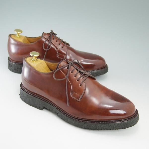 ★(伊)ブルネロクチネリ SIZE 40.5【定価30万円以上★コードバン/マホガニー系色】プレーントゥ/BRUNELLO CUCINELLI★b820