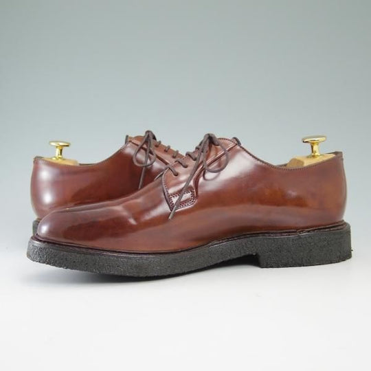 ★(伊)ブルネロクチネリ SIZE 40.5【定価30万円以上★コードバン/マホガニー系色】プレーントゥ/BRUNELLO CUCINELLI★b820