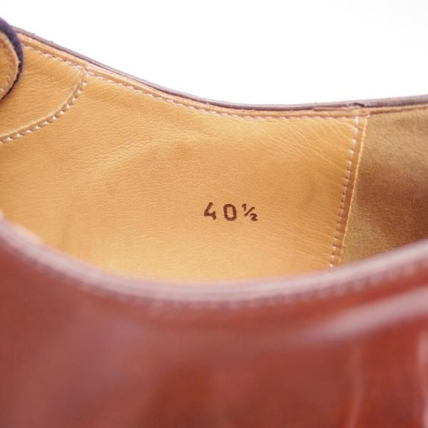 ★(伊)ブルネロクチネリ SIZE 40.5【定価30万円以上★コードバン/マホガニー系色】プレーントゥ/BRUNELLO CUCINELLI★b820