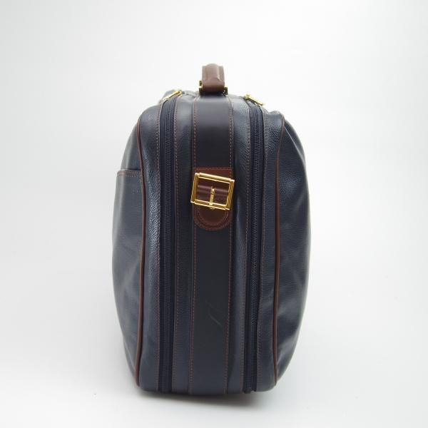 極上★ダンヒル/DUNHILL【★貴重!!オーバーナイトバッグ】ブリーフケース/ショルダー付/ネイビー/メンズ ビジネス バッグ★N4994