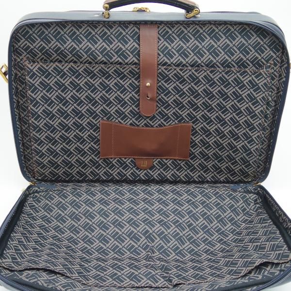 極上★ダンヒル/DUNHILL【★貴重!!オーバーナイトバッグ】ブリーフケース/ショルダー付/ネイビー/メンズ ビジネス バッグ★N4994
