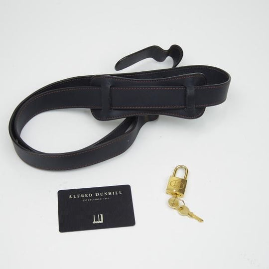 極上★ダンヒル/DUNHILL【★貴重!!オーバーナイトバッグ】ブリーフケース/ショルダー付/ネイビー/メンズ ビジネス バッグ★N4994