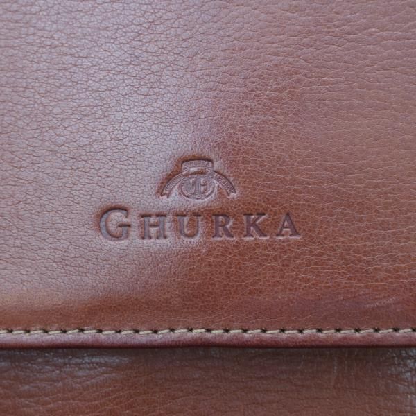 美品★(米)グルカ/GHURKA【定価15万円程度★ブリーフケース】レザー 茶/メンズ ビジネス バッグ★N4997