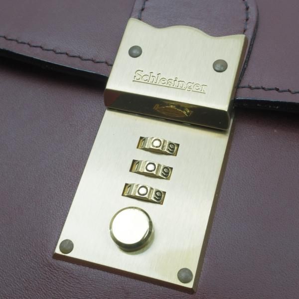 極美品★(米)Schlesinger/シュレジンジャー【★ブリーフケース】レザーブリーフ/レザー/メンズ ビジネス バッグ★N5005
