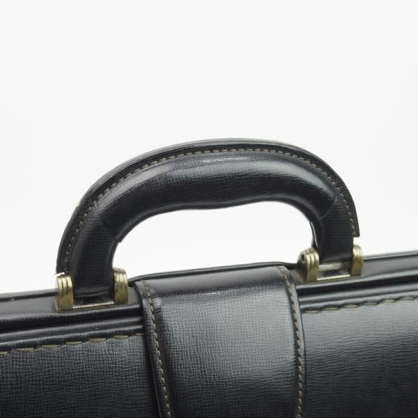 極上★アクアスキュータム/Aquascutum【★ダレスバッグ】黒/メンズ ビジネス バッグ/レザー ブリーフケース★N5006