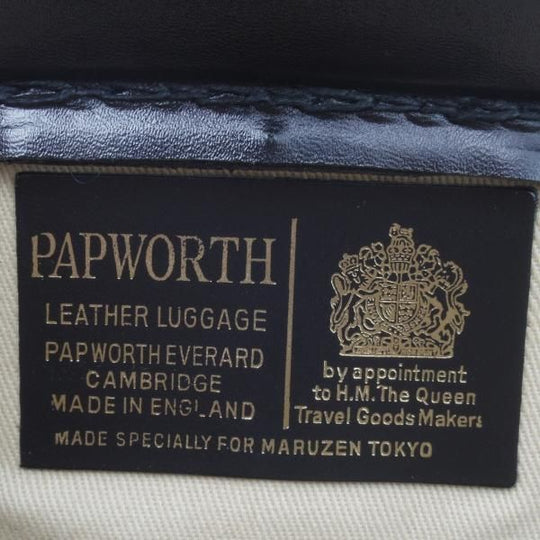 ほぼ未使用★(英)パップワース/PAPWORTH 【★高額!!ダレスバッグ】黒 /メンズ ビジネス バッグ/レザー ブリーフケース★N5007