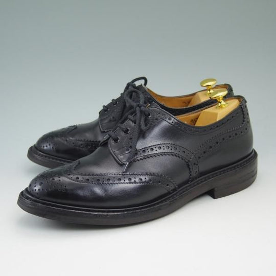 極上★トリッカーズ SIZE 7.5【★ダイナイトソール仕様/BOURTON】バートン/M5633/カントリーシューズ/短靴/フルブローグ/Tricker's★b837