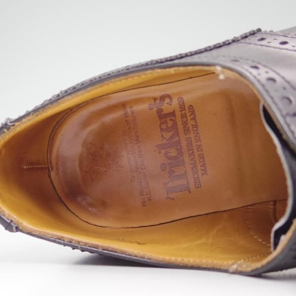 極上★トリッカーズ SIZE 7.5【★ダイナイトソール仕様/BOURTON】バートン/M5633/カントリーシューズ/短靴/フルブローグ/Tricker's★b837